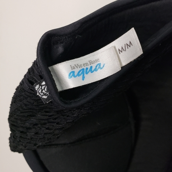 La Vie en Rose Push up Black Bikini Top Size M - Picture 3 of 6